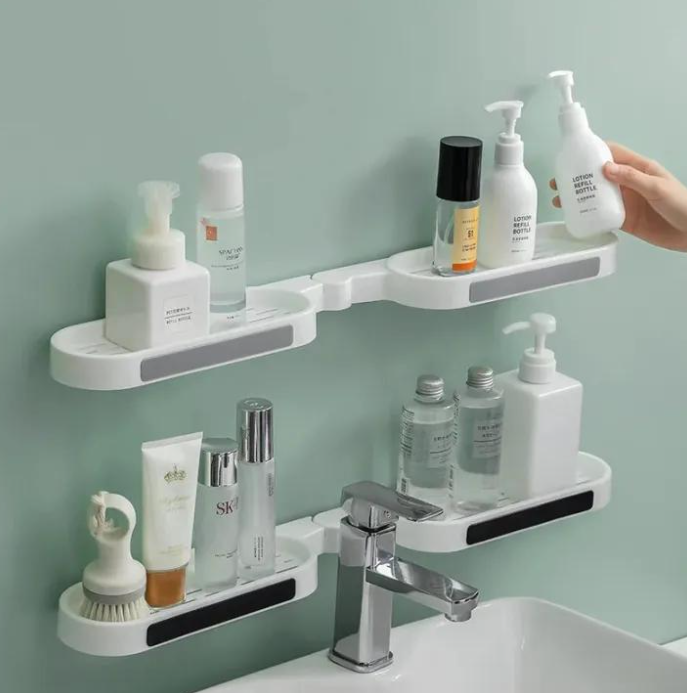 Punching Free Plastic Bathroom Revolving Rack